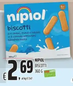 Coop Nipiol biscotti offerta