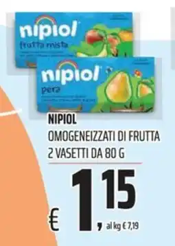 Coop Nipiol omogeneizzati di frutta 2 vasetti offerta