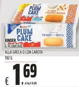 Coop Kinder 6 plumcake alla greca o con carota offerta