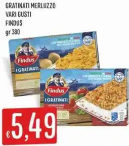 Sisa Gratinati merluzzo FINDUS offerta