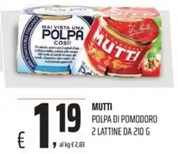 Coop Mutti polpa di pomodoro 2 lattine offerta