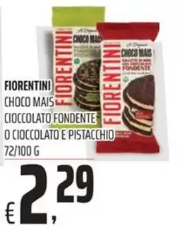 Coop Fiorentini choco mais cioccolato fondente o cioccolato e pistacchio offerta