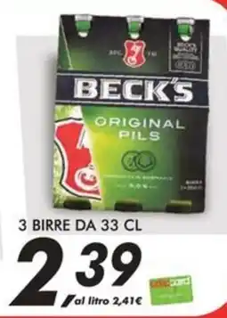 Coop Beck's 3 birre offerta