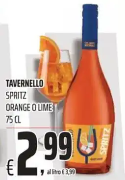 Coop Tavernello spritz orange o lime offerta