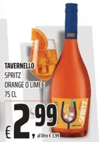 Coop Tavernello spritz orange o lime offerta