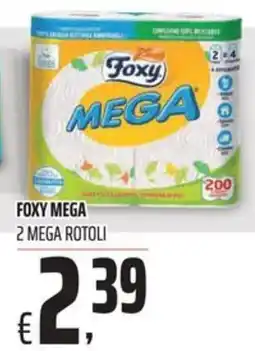 Coop Foxy mega 2 mega rotoli offerta