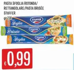 Sisa Pasta sfoglia rotonda/ rettangolare/pasta Brisée STUFFER offerta