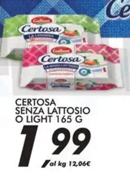 Coop Galbani certosa senza lattosio o light offerta
