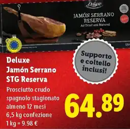 Lidl Deluxe Jamón Serrano STG Reserva offerta