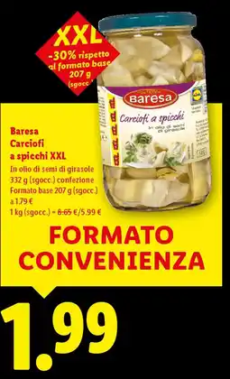 Lidl Baresa Carciofi a spicchi XXL offerta