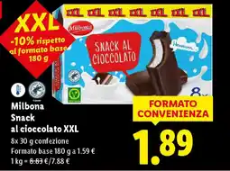 Lidl Milbona Snack al cioccolato XXL offerta