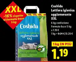 Lidl Coshida Lettiera igienica agglomerante XXL offerta