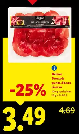 Lidl Deluxe Bresaola punta d'anca riserva offerta