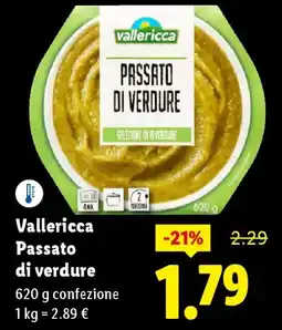Lidl Vallericca Passato di verdure offerta