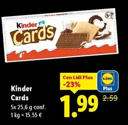 Lidl Kinder Cards offerta