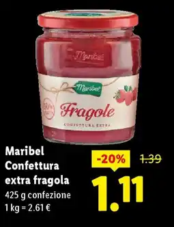 Lidl Maribel Confettura extra fragola offerta