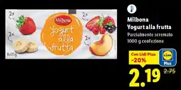 Lidl Milbona Yogurt alla frutta offerta