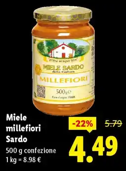 Lidl Miele millefiori Sardo offerta