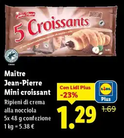Lidl Maître Jean-Pierre Mini croissant offerta