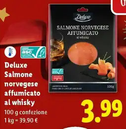 Lidl Deluxe Salmone norvegese affumicato al whisky offerta