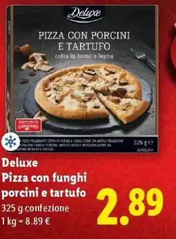 Lidl Deluxe Pizza con funghi porcini e tartufo offerta