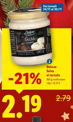Lidl Deluxe Salsa al tartufo offerta
