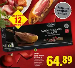 Lidl Deluxe Jamón Serrano STG Reserva offerta