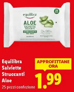 Lidl Equilibra Salviette Struccanti Aloe offerta