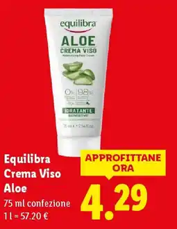 Lidl Equilibra Crema Viso Aloe offerta