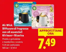 Lidl Air Wick Diffusore di fragranze con oli essenziali Kit base + Ricarica offerta