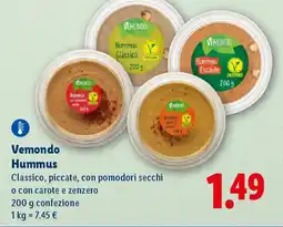 Lidl Vemondo Hummus offerta