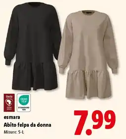 Lidl esmara Abito felpa da donna offerta