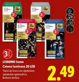 Lidl LIVARNO home Catena luminosa 20 LED offerta
