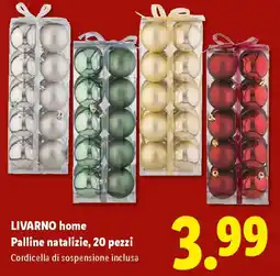 Lidl LIVARNO home Palline natalizie, 20 pezzi offerta
