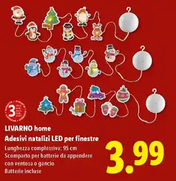 Lidl LIVARNO home Adesivi natalizi LED per finestre offerta