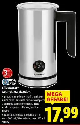 Lidl Silvercrest Montalatte elettrico offerta