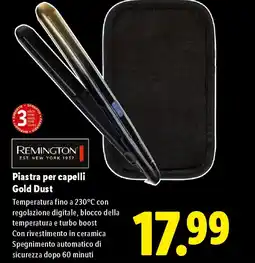 Lidl REMINGTON Piastra per capelli Gold Dust offerta