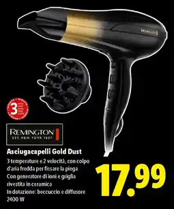 Lidl REMINGTON Asciugacapelli Gold Dust offerta