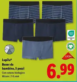 Lidl Lupilu Boxer da bambino, 5 pezzi offerta