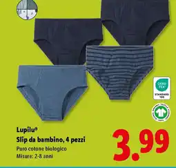 Lidl Lupilu Slip da bambino, 4 pezzi offerta