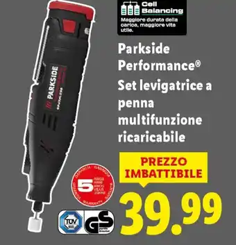 Parkside Performance Set levigatrice a penna multifunzione ricaricabile