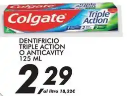 Coop Colgate dentifricio triple action o anticavity offerta