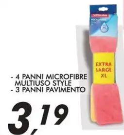 Coop Vileda 4 panni microfibre xl multiuso style e 3 panni pavimento offerta