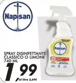 Coop Napisan spray disinfettante classico o limone offerta