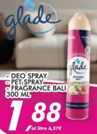 Coop Glade deo spray, pet spray e fragrance bali offerta
