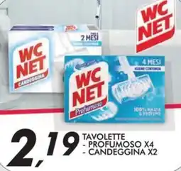 Coop Wc net tavolette profumoso x 4 e candeggina x 2 offerta