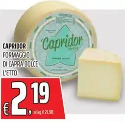 Coop Capridor formaggio di capra dolce offerta
