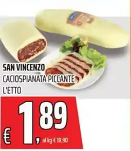 Coop San vincenzo caciospianata piccante offerta