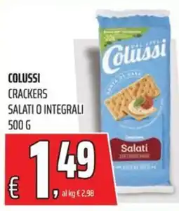 Coop Colussi crackers salati o integrali offerta