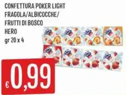 Sisa Confettura poker light fragola/albicocche/ frutti di bosco hero offerta